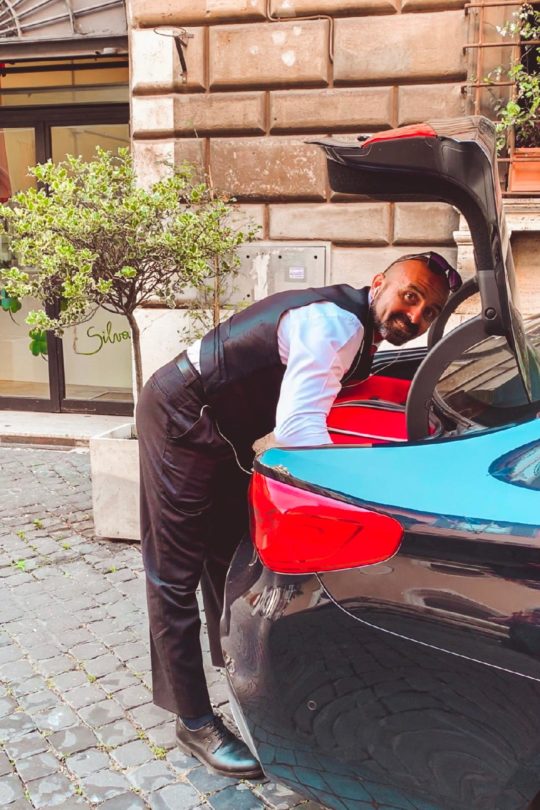 Our private driver Ricardo in Rome, Italy
